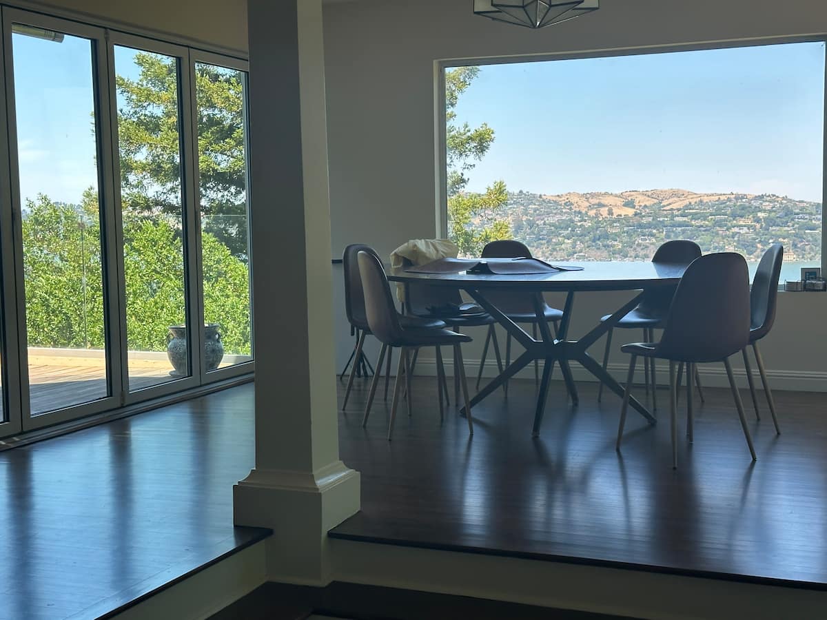 6ft dark oakwood dining table seating 10