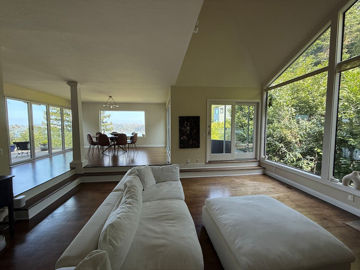 Living room with Sonos Dolby Atmos multi-room audio